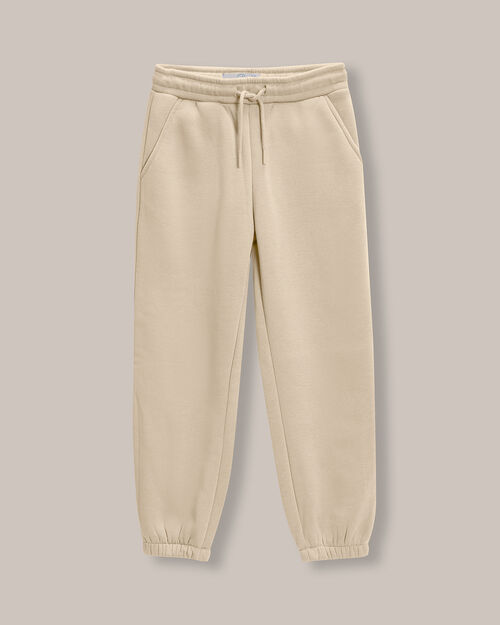 Jogger Cintura Elástica Crema